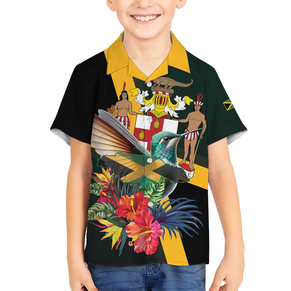 Jamaica Hummingbird Kid Hawaiian Shirt Jumieka Tropical - Wonder Print Shop