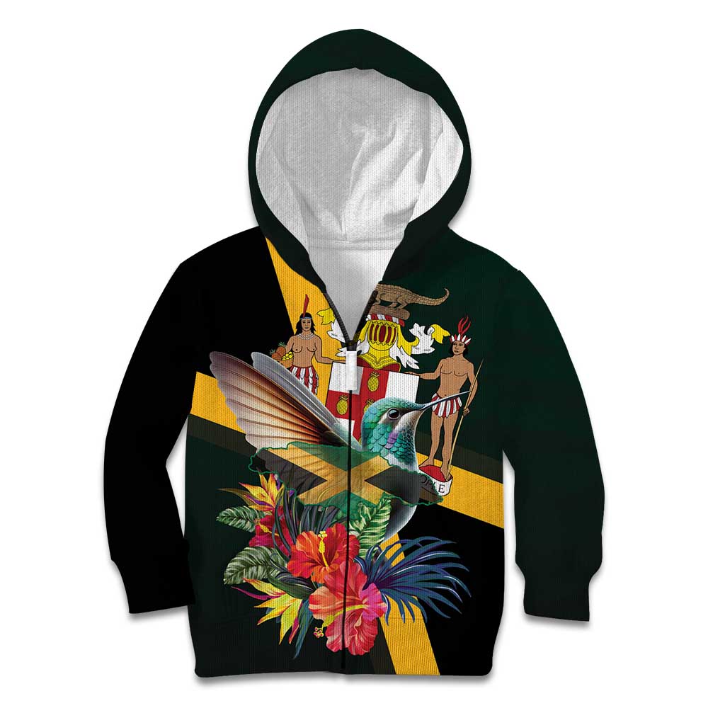 Jamaica Hummingbird Kid Hoodie Jumieka Tropical - Wonder Print Shop