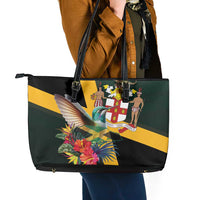 Jamaica Hummingbird Leather Tote Bag Jumieka Tropical - Wonder Print Shop
