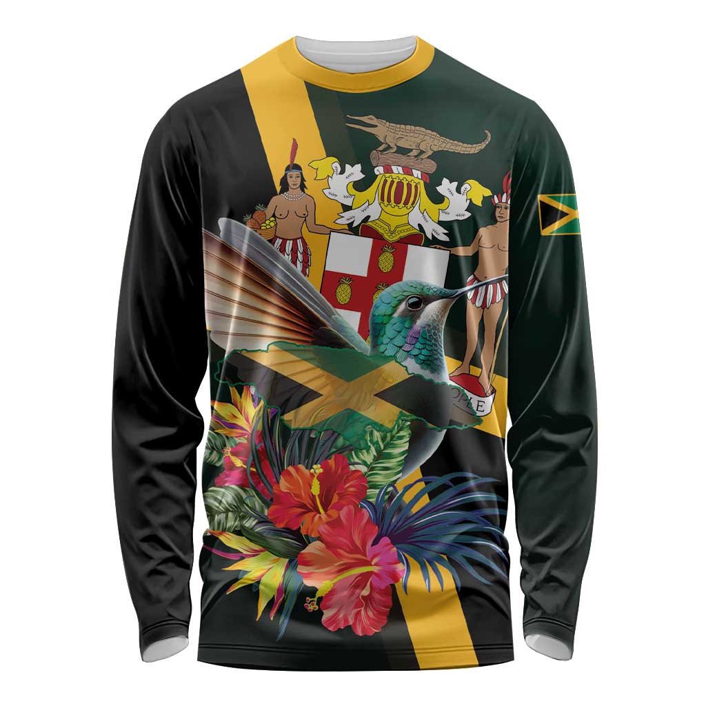 Jamaica Hummingbird Long Sleeve Shirt Jumieka Tropical - Wonder Print Shop
