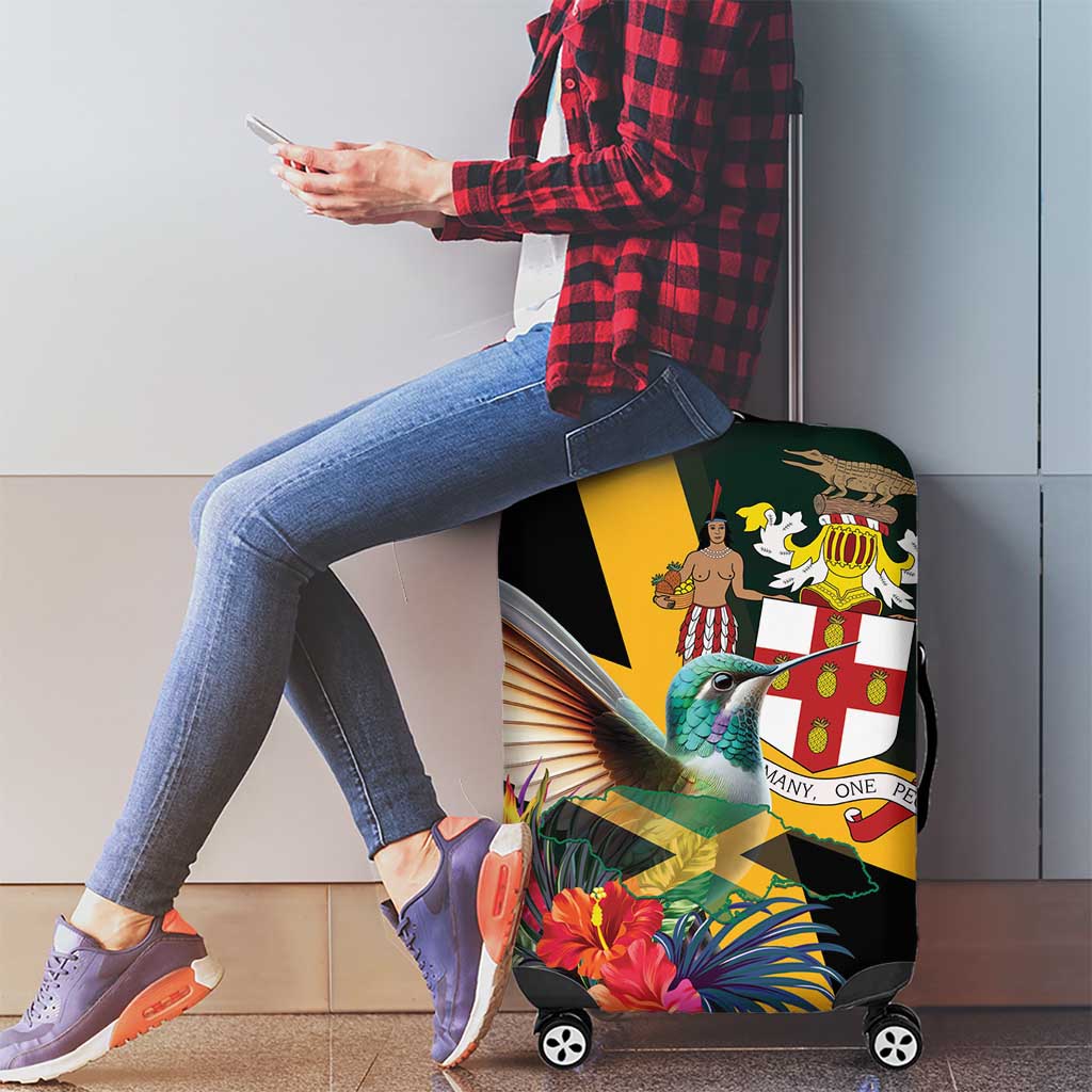 Jamaica Hummingbird Luggage Cover Jumieka Tropical - Wonder Print Shop