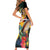 Jamaica Hummingbird Short Sleeve Bodycon Dress Jumieka Tropical - Wonder Print Shop