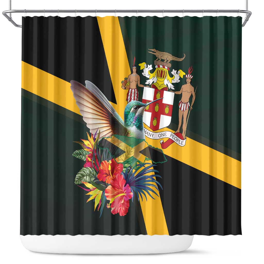 Jamaica Hummingbird Shower Curtain Jumieka Tropical - Wonder Print Shop