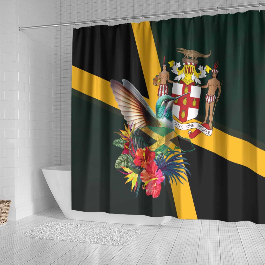 Jamaica Hummingbird Shower Curtain Jumieka Tropical - Wonder Print Shop