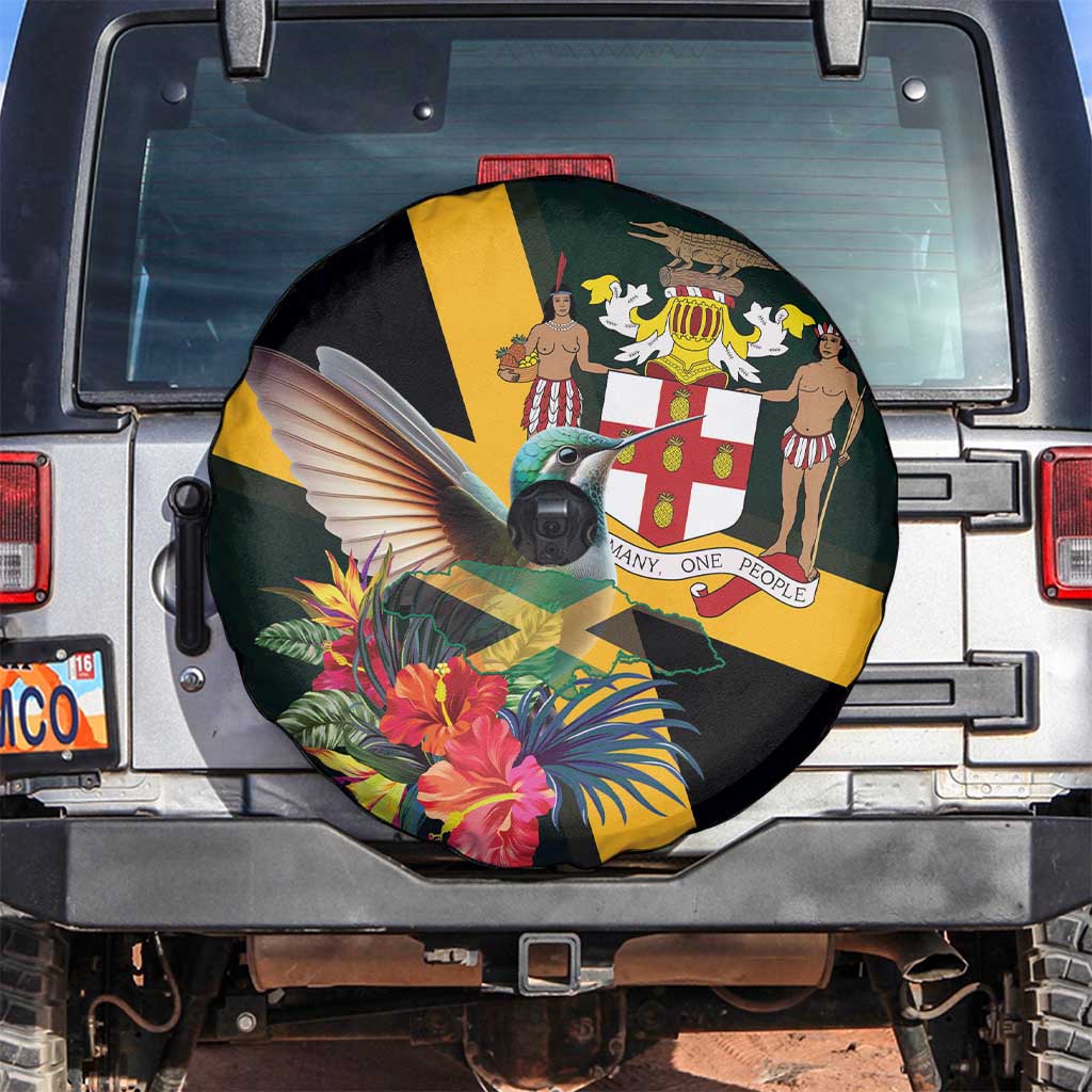 Jamaica Hummingbird Spare Tire Cover Jumieka Tropical - Wonder Print Shop