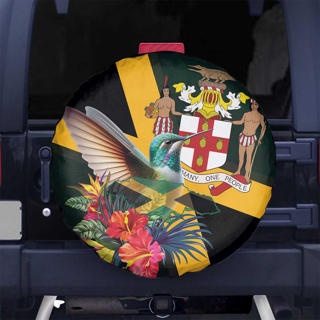 Jamaica Hummingbird Spare Tire Cover Jumieka Tropical - Wonder Print Shop