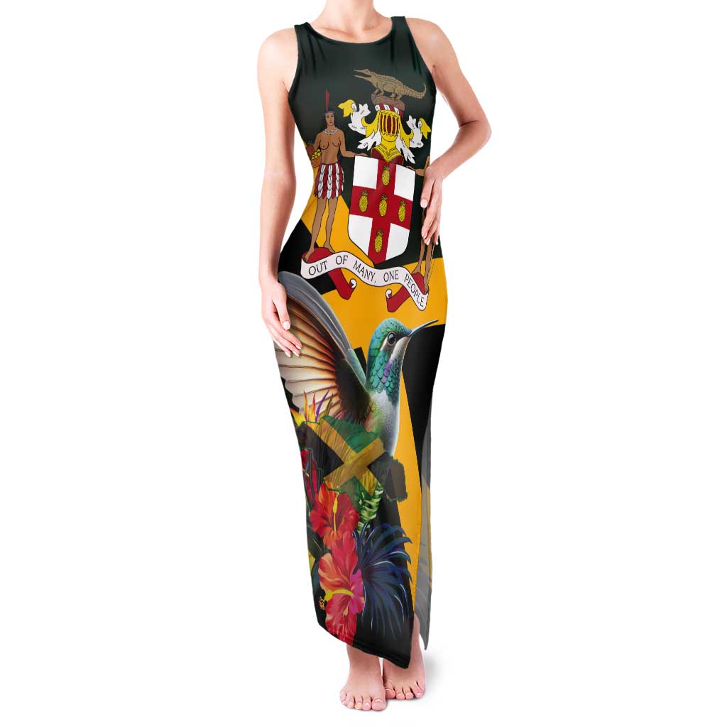 Jamaica Hummingbird Tank Maxi Dress Jumieka Tropical - Wonder Print Shop