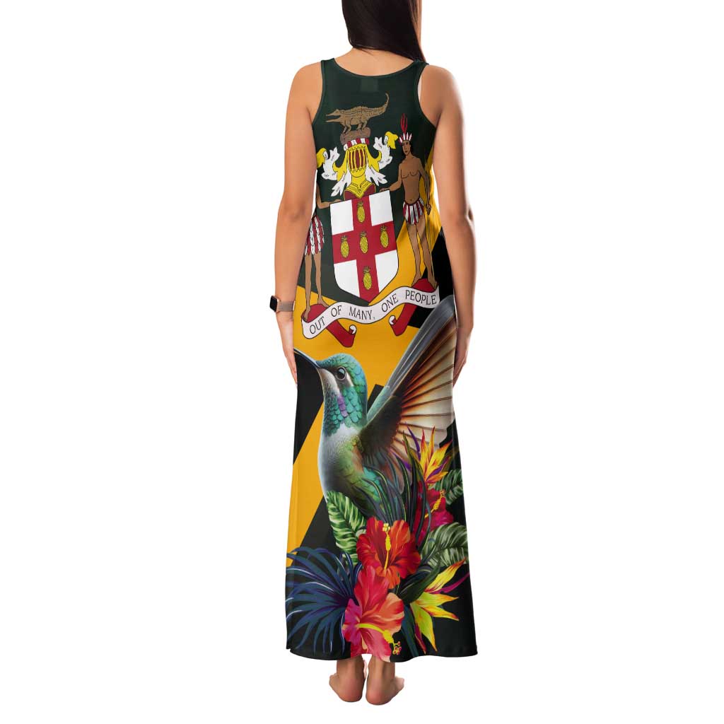 Jamaica Hummingbird Tank Maxi Dress Jumieka Tropical - Wonder Print Shop