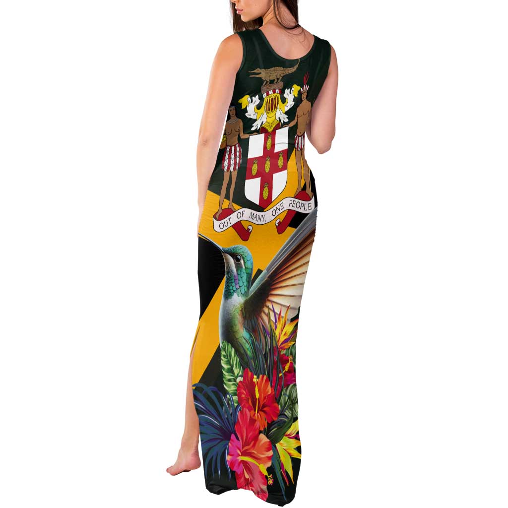 Jamaica Hummingbird Tank Maxi Dress Jumieka Tropical - Wonder Print Shop