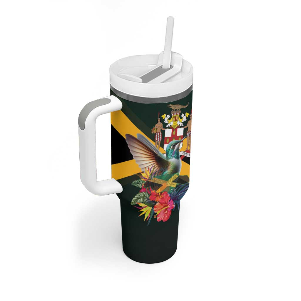 Jamaica Hummingbird Tumbler With Handle Jumieka Tropical - Wonder Print Shop