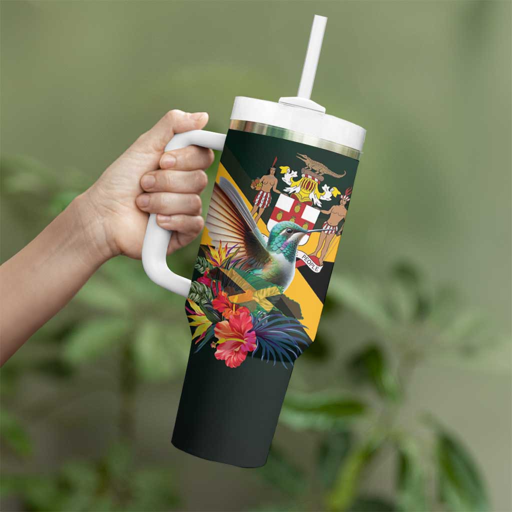 Jamaica Hummingbird Tumbler With Handle Jumieka Tropical - Wonder Print Shop