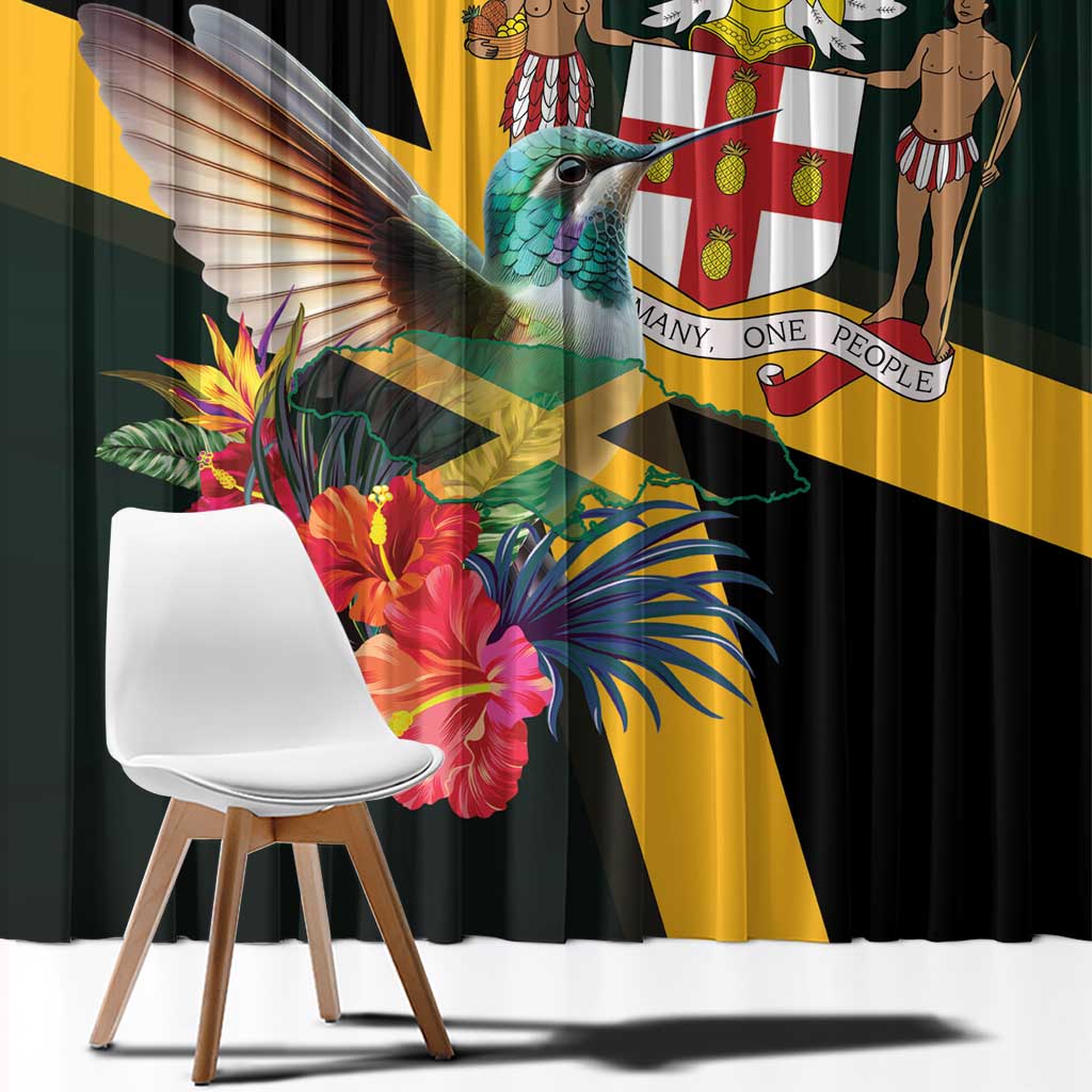 Jamaica Hummingbird Window Curtain Jumieka Tropical - Wonder Print Shop