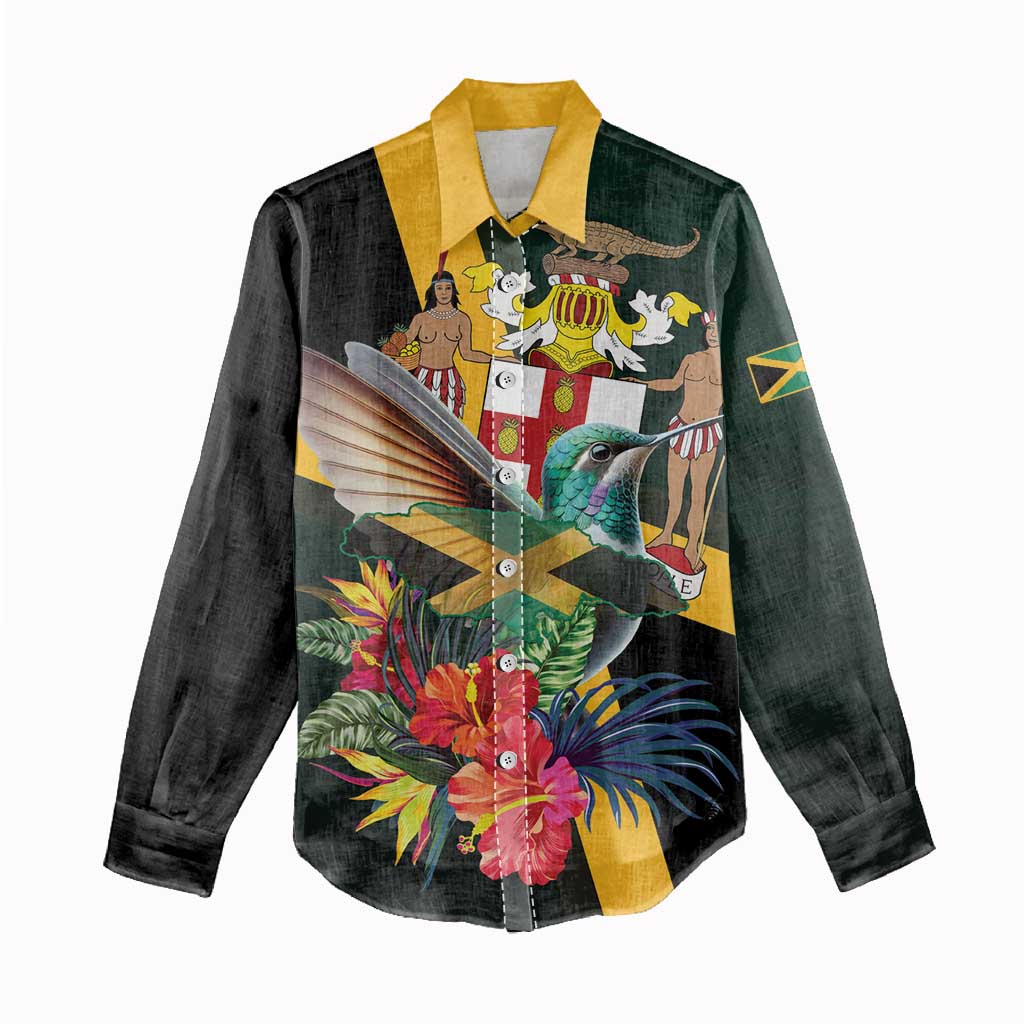 Jamaica Hummingbird Women Casual Shirt Jumieka Tropical - Wonder Print Shop