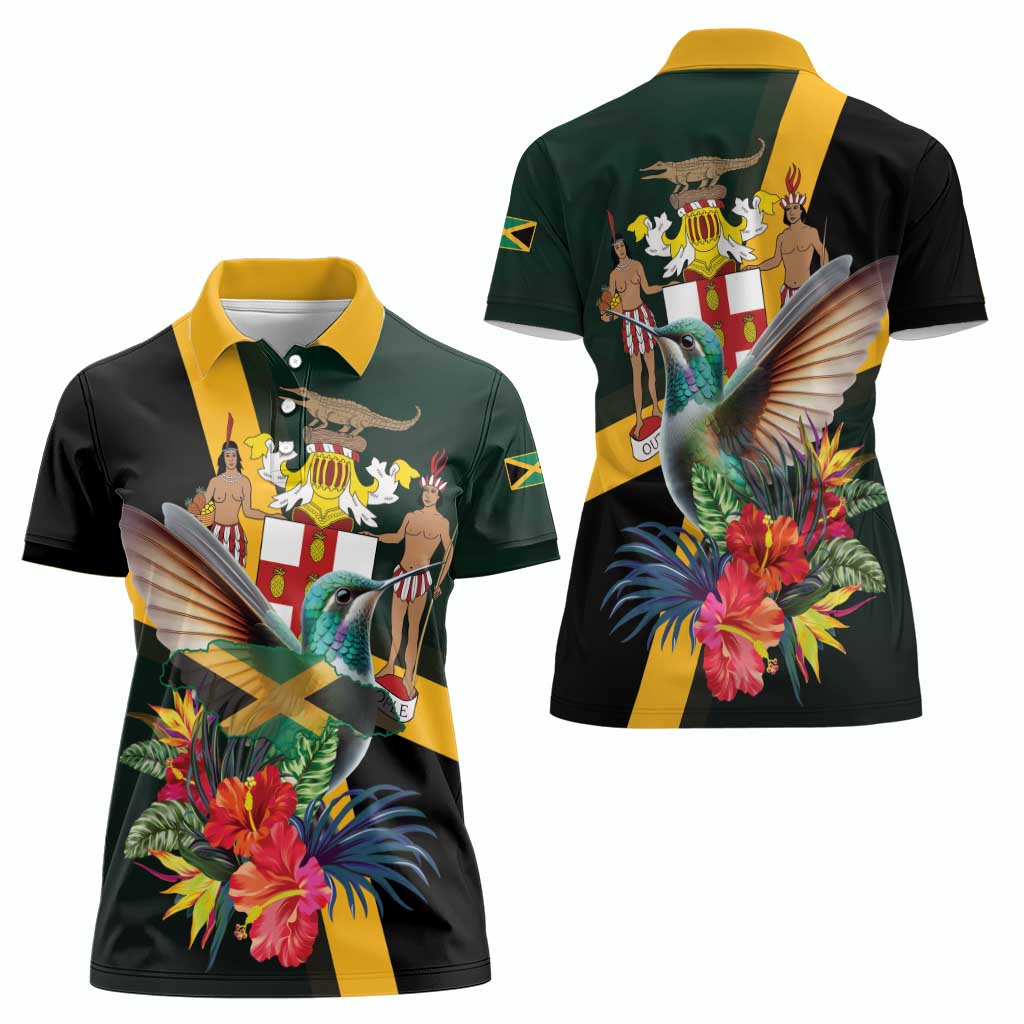 Jamaica Hummingbird Women Polo Shirt Jumieka Tropical - Wonder Print Shop