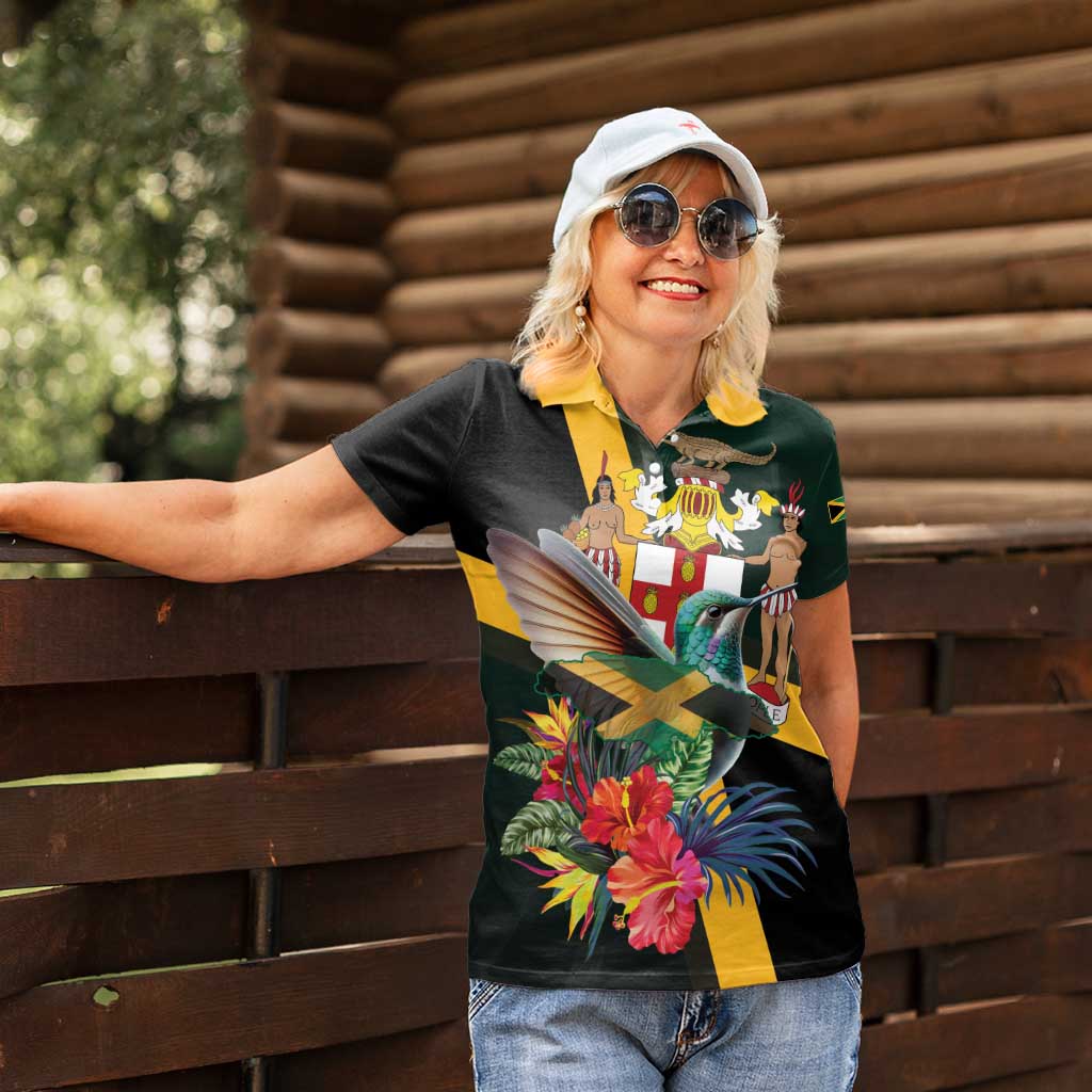 Jamaica Hummingbird Women Polo Shirt Jumieka Tropical - Wonder Print Shop