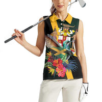 Jamaica Hummingbird Women Sleeveless Polo Shirt Jumieka Tropical - Wonder Print Shop