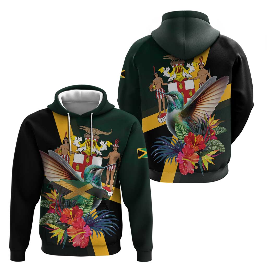 Jamaica Hummingbird Zip Hoodie Jumieka Tropical - Wonder Print Shop