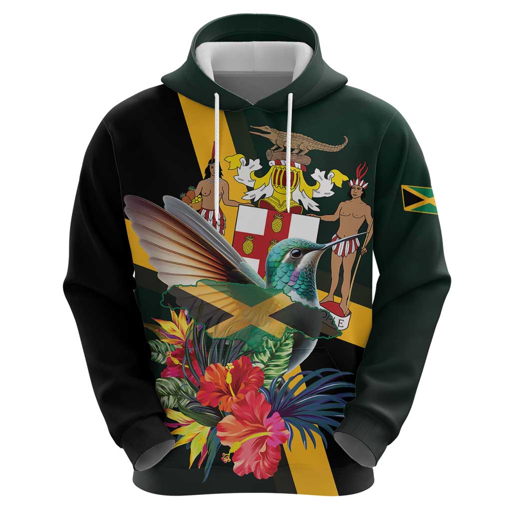 Jamaica Hummingbird Zip Hoodie Jumieka Tropical - Wonder Print Shop