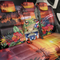 Puerto Rico Coqui Frog Sunset Back Car Seat Cover Isla Del Encanto Tropical Vibe - Wonder Print Shop
