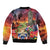 Puerto Rico Coqui Frog Sunset Bomber Jacket Isla Del Encanto Tropical Vibe - Wonder Print Shop