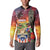 Puerto Rico Coqui Frog Sunset Button Sweatshirt Isla Del Encanto Tropical Vibe - Wonder Print Shop
