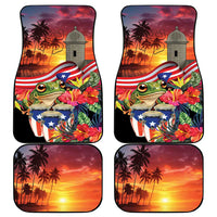 Puerto Rico Coqui Frog Sunset Car Mats Isla Del Encanto Tropical Vibe - Wonder Print Shop