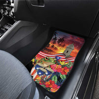 Puerto Rico Coqui Frog Sunset Car Mats Isla Del Encanto Tropical Vibe - Wonder Print Shop