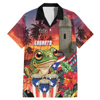 Puerto Rico Coqui Frog Sunset Family Matching Mermaid Dress and Hawaiian Shirt Isla Del Encanto Tropical Vibe - Wonder Print Shop