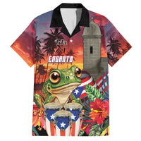 Puerto Rico Coqui Frog Sunset Family Matching Off Shoulder Maxi Dress and Hawaiian Shirt Isla Del Encanto Tropical Vibe - Wonder Print Shop