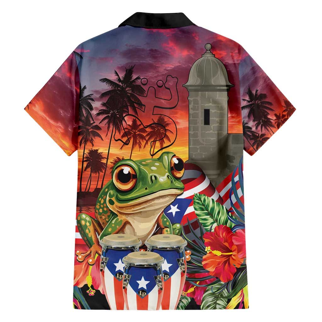 Puerto Rico Coqui Frog Sunset Family Matching Tank Maxi Dress and Hawaiian Shirt Isla Del Encanto Tropical Vibe - Wonder Print Shop
