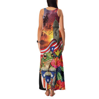 Puerto Rico Coqui Frog Sunset Family Matching Tank Maxi Dress and Hawaiian Shirt Isla Del Encanto Tropical Vibe - Wonder Print Shop