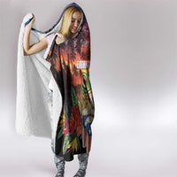 Puerto Rico Coqui Frog Sunset Hooded Blanket Isla Del Encanto Tropical Vibe - Wonder Print Shop