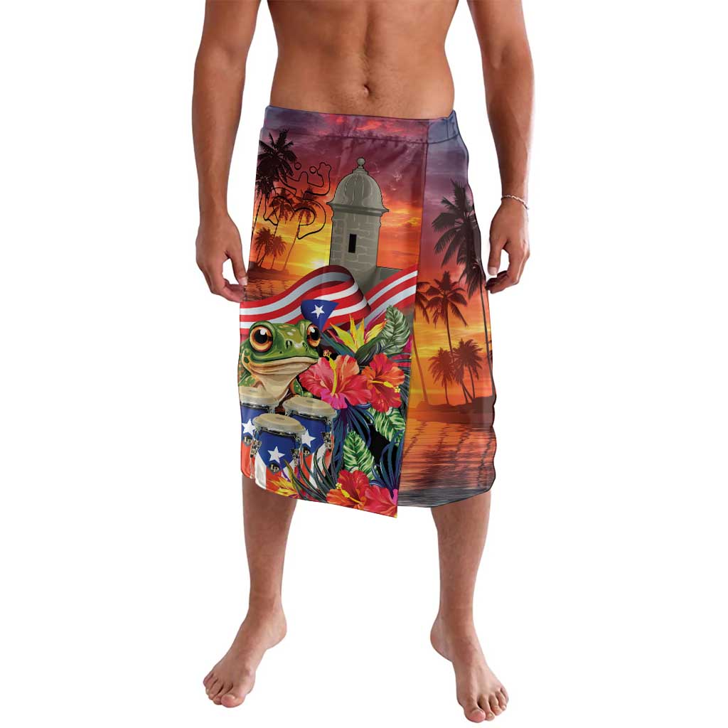 Puerto Rico Coqui Frog Sunset Lavalava Isla Del Encanto Tropical Vibe - Wonder Print Shop