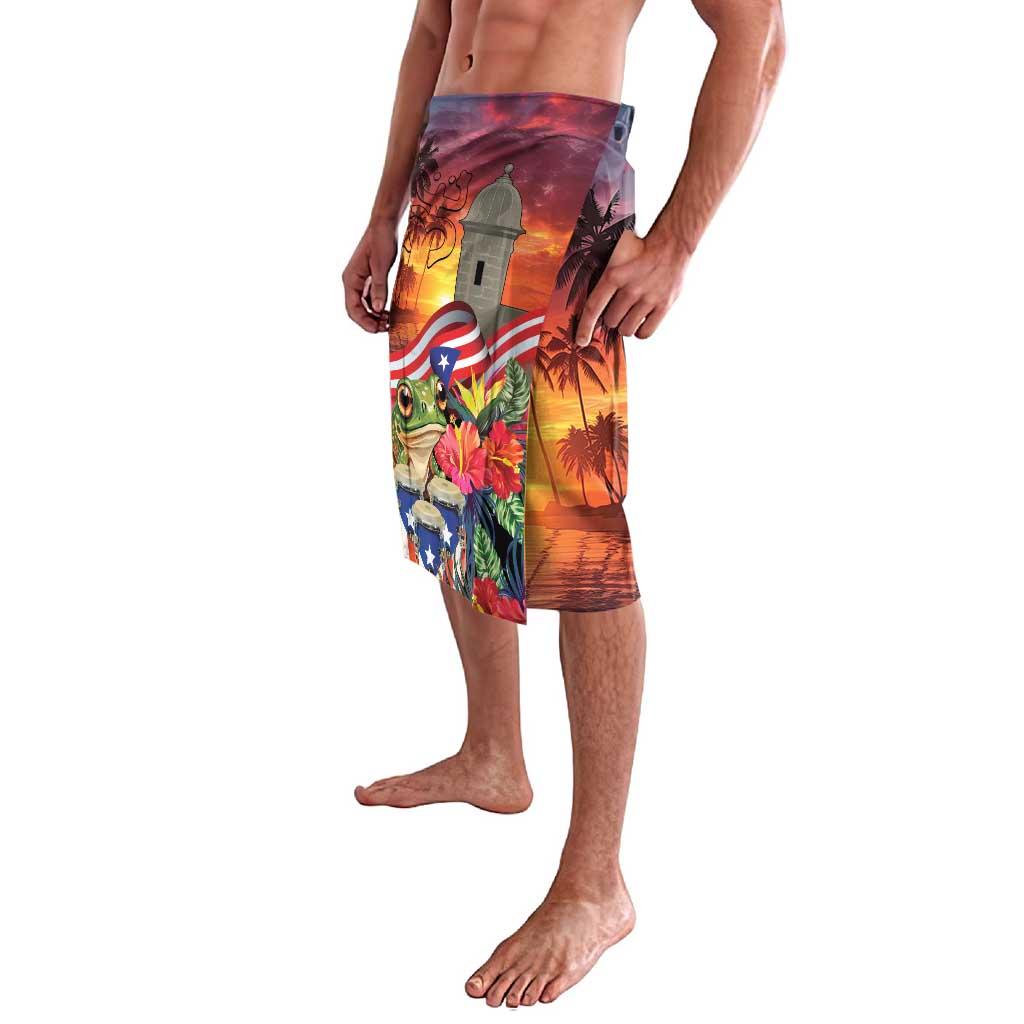 Puerto Rico Coqui Frog Sunset Lavalava Isla Del Encanto Tropical Vibe - Wonder Print Shop