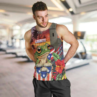 Puerto Rico Coqui Frog Sunset Men Tank Top Isla Del Encanto Tropical Vibe - Wonder Print Shop
