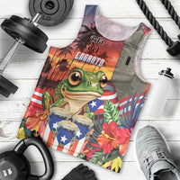 Puerto Rico Coqui Frog Sunset Men Tank Top Isla Del Encanto Tropical Vibe - Wonder Print Shop