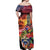 Puerto Rico Coqui Frog Sunset Off Shoulder Maxi Dress Isla Del Encanto Tropical Vibe - Wonder Print Shop