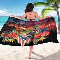 Puerto Rico Coqui Frog Sunset Sarong Isla Del Encanto Tropical Vibe - Wonder Print Shop