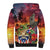 Puerto Rico Coqui Frog Sunset Sherpa Hoodie Isla Del Encanto Tropical Vibe - Wonder Print Shop
