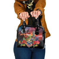 Puerto Rico Coqui Frog Sunset Shoulder Handbag Isla Del Encanto Tropical Vibe - Wonder Print Shop