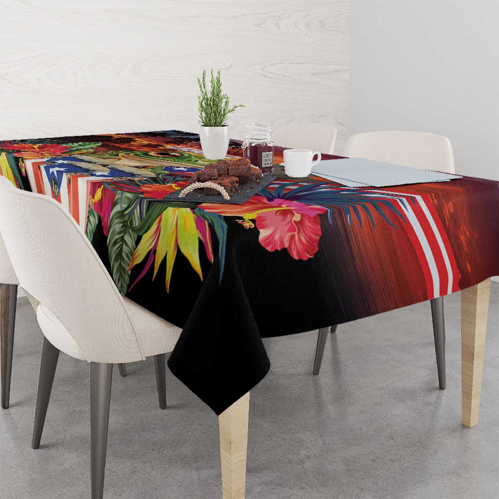 Puerto Rico Coqui Frog Sunset Tablecloth Isla Del Encanto Tropical Vibe - Wonder Print Shop