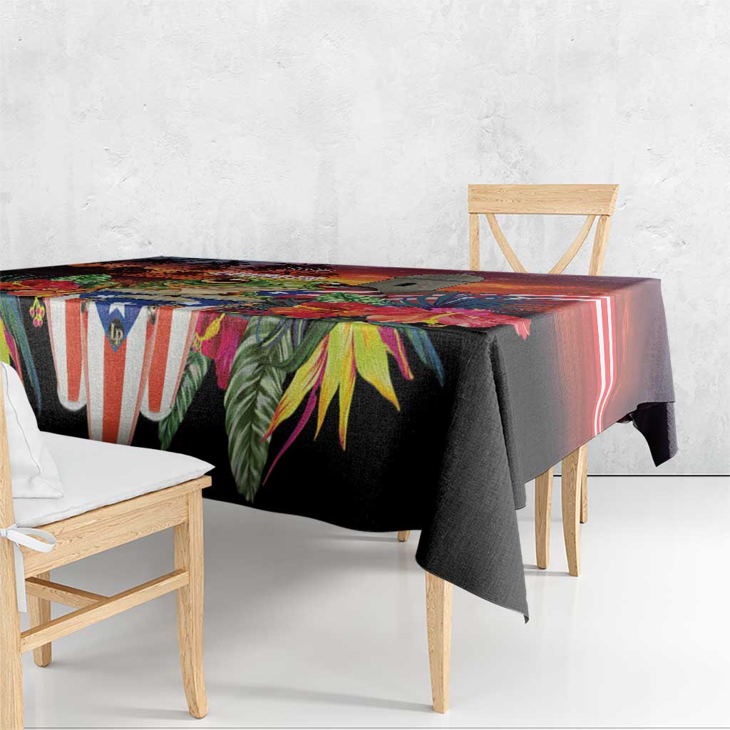 Puerto Rico Coqui Frog Sunset Tablecloth Isla Del Encanto Tropical Vibe - Wonder Print Shop