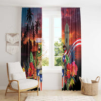 Puerto Rico Coqui Frog Sunset Window Curtain Isla Del Encanto Tropical Vibe - Wonder Print Shop
