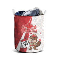 Canada Day Laundry Basket Beaver Mountie Maple Leaves