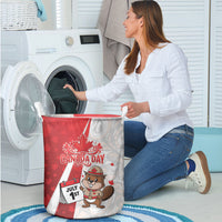Canada Day Laundry Basket Beaver Mountie Maple Leaves