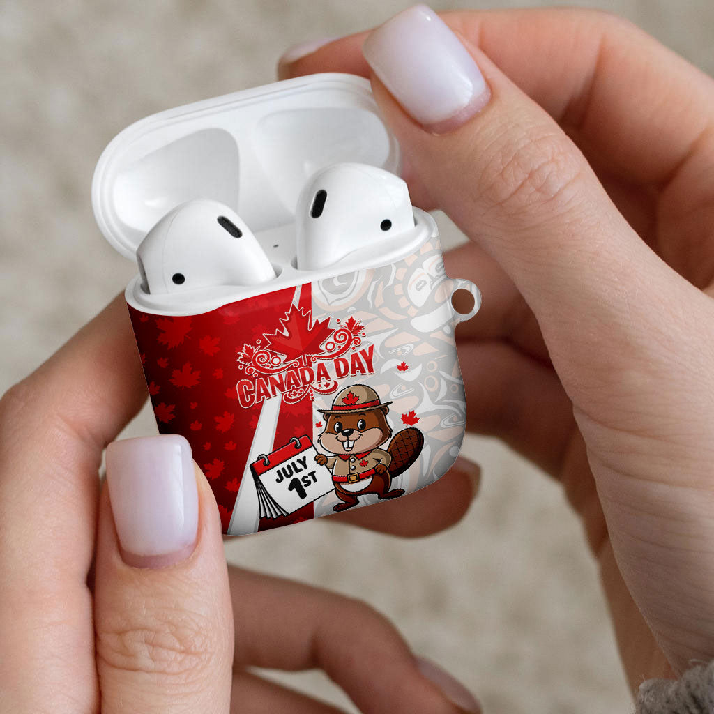 Canada Day AirPods Case Beaver Mountie Maple Leaves