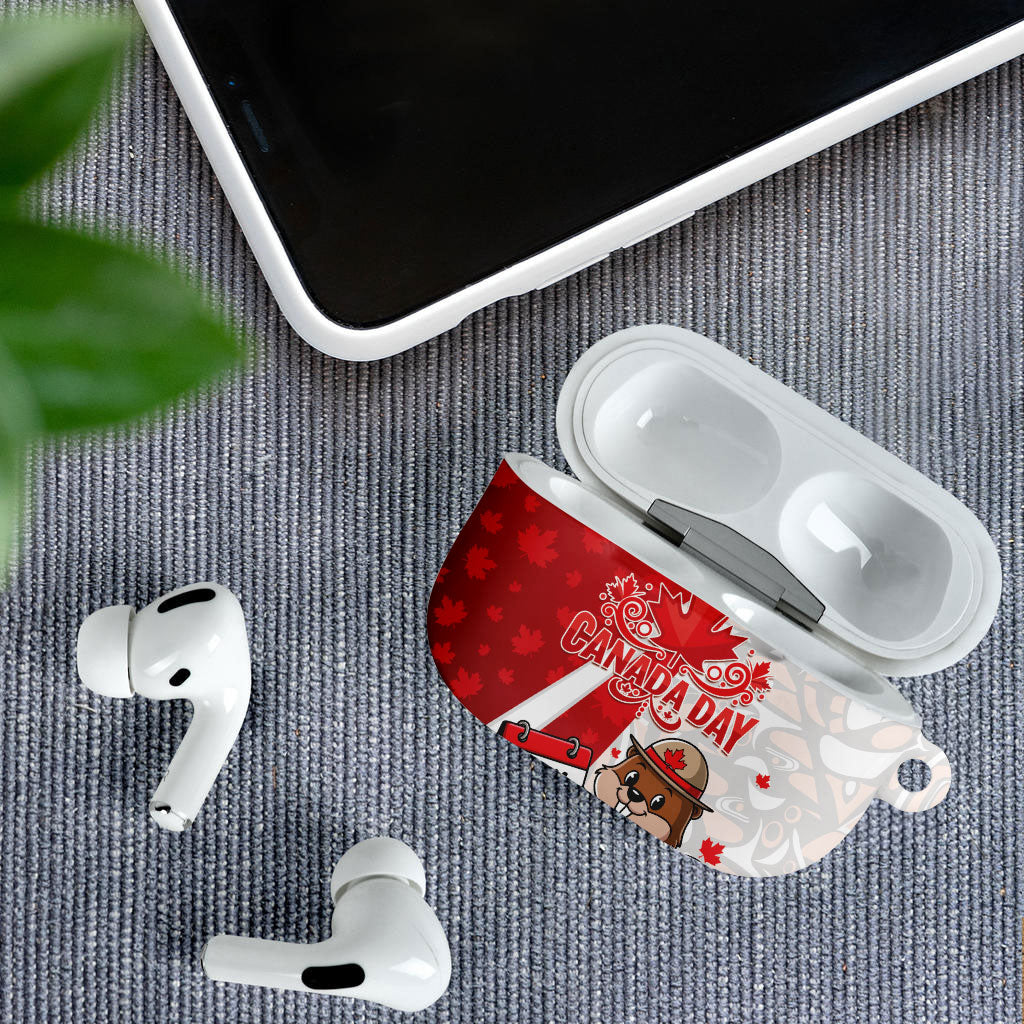 Canada Day AirPods Case Beaver Mountie Maple Leaves
