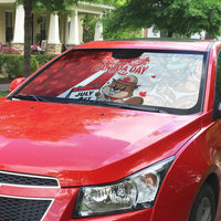 Canada Day Auto Sun Shade Beaver Mountie Maple Leaves