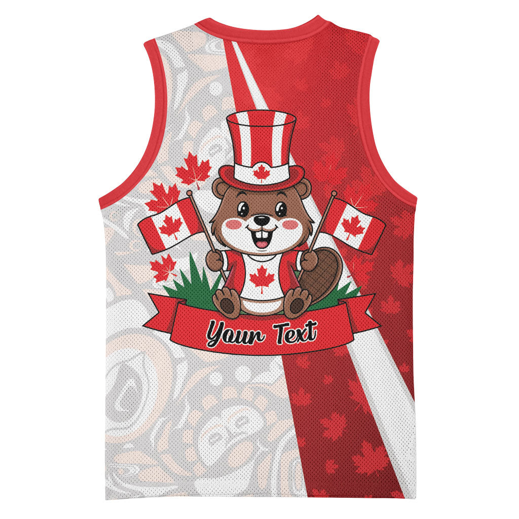 Personalised Canada Day Basketball Jersey Beaver Mountie Maple Leaves