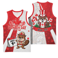 Personalised Canada Day Basketball Jersey Beaver Mountie Maple Leaves